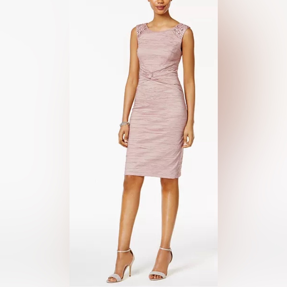 JESSICA HOWARD Embellished Ruched Sheath‎ Dress